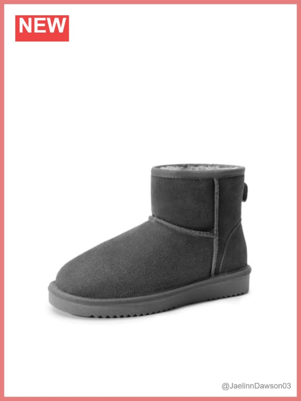 Genuine Suede Winter Mini Snow Boots Faux Fur Lined Ankle Booties